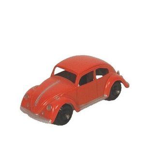 Midge Toy Volkswagon Beetle Kafer VW Diecast Vintage Orange Made In USA